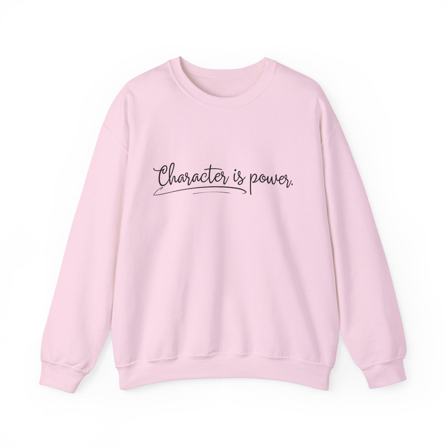 Sweatshirt - 'Character is power' Pink & Blue
