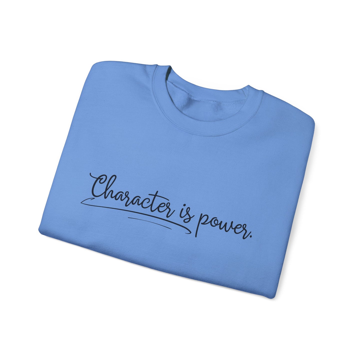 Sweatshirt - 'Character is power' Pink & Blue