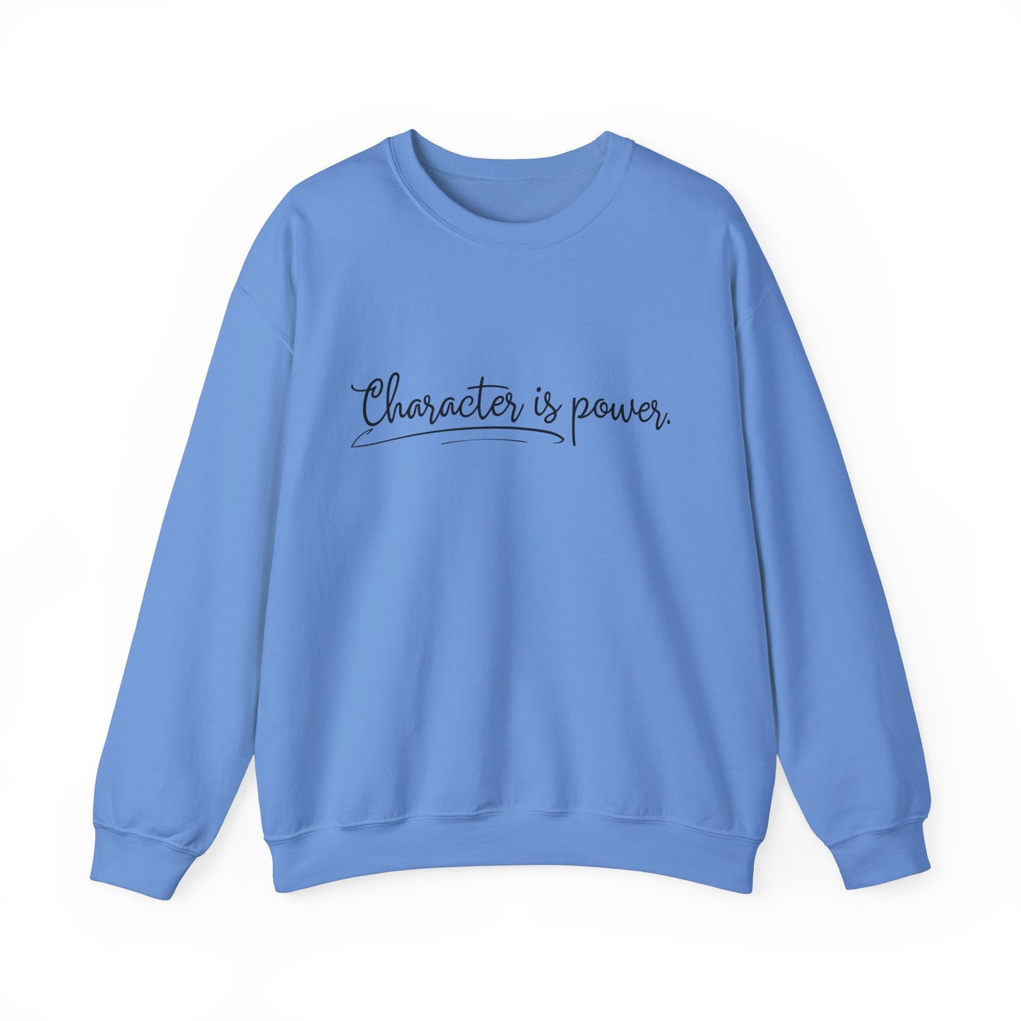 Sweatshirt - 'Character is power' Pink & Blue