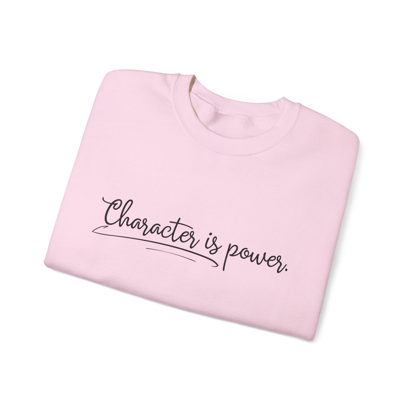 Sweatshirt - 'Character is power' Pink & Blue