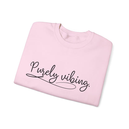 Sweatshirt - 'Purely Vibing' Pink & Blue