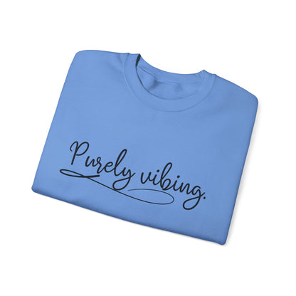Sweatshirt - 'Purely Vibing' Pink & Blue