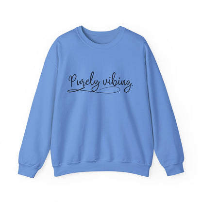 Sweatshirt - 'Purely Vibing' Pink & Blue