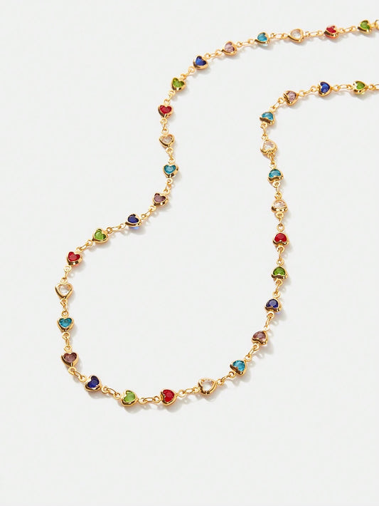 Delicate 18K Gold Plated Heart Necklace