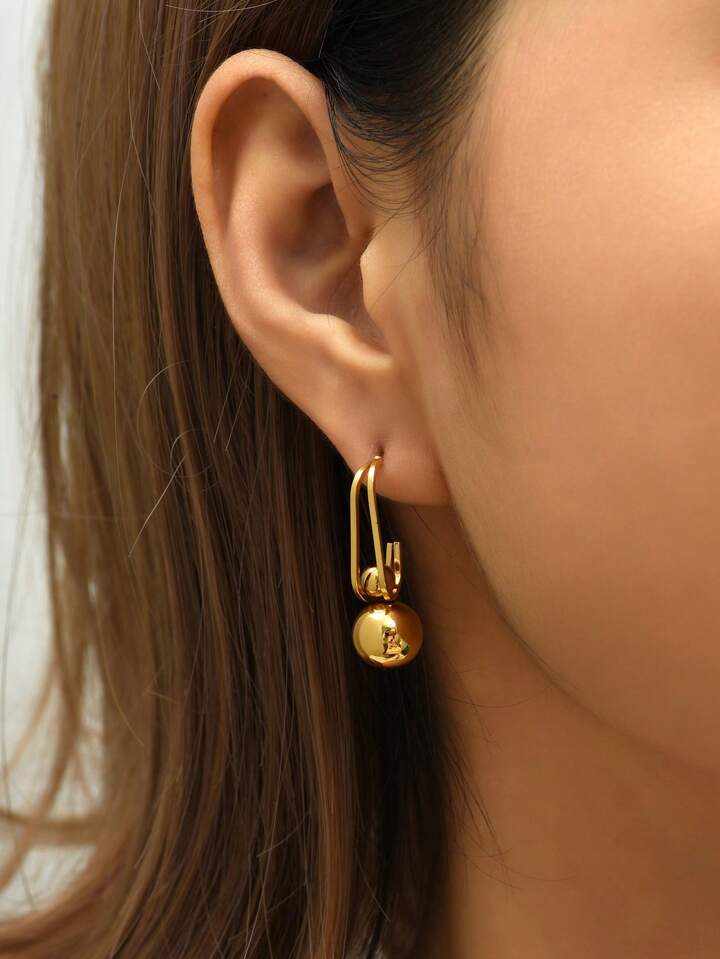 Gold Ball Stud Earrings