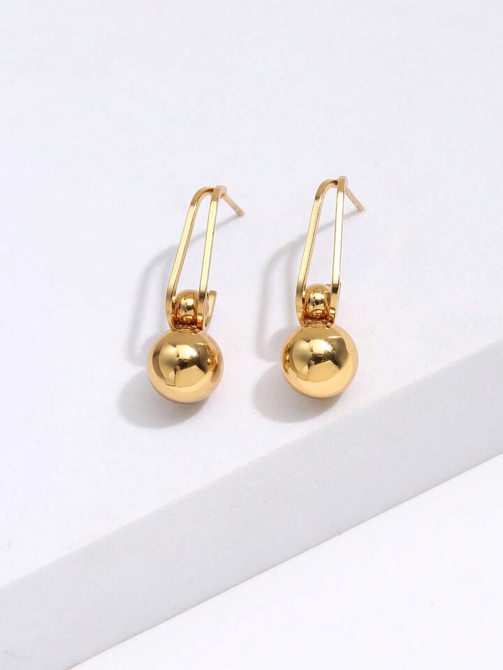 Gold Ball Stud Earrings