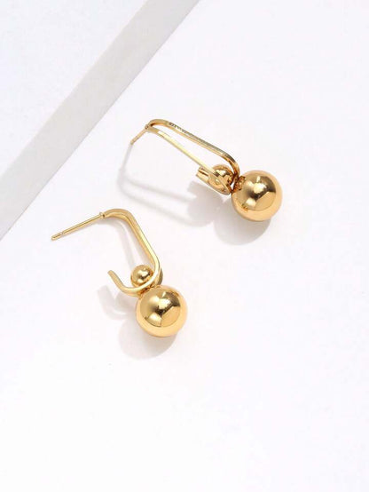 Gold Ball Stud Earrings