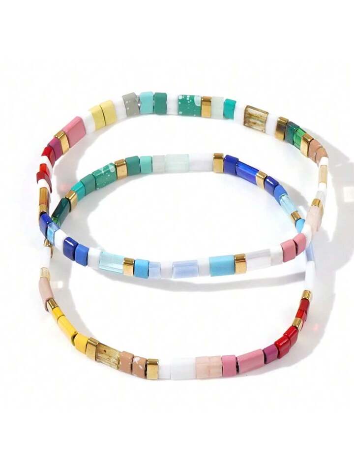 Kids Enamel Stretch Bracelets